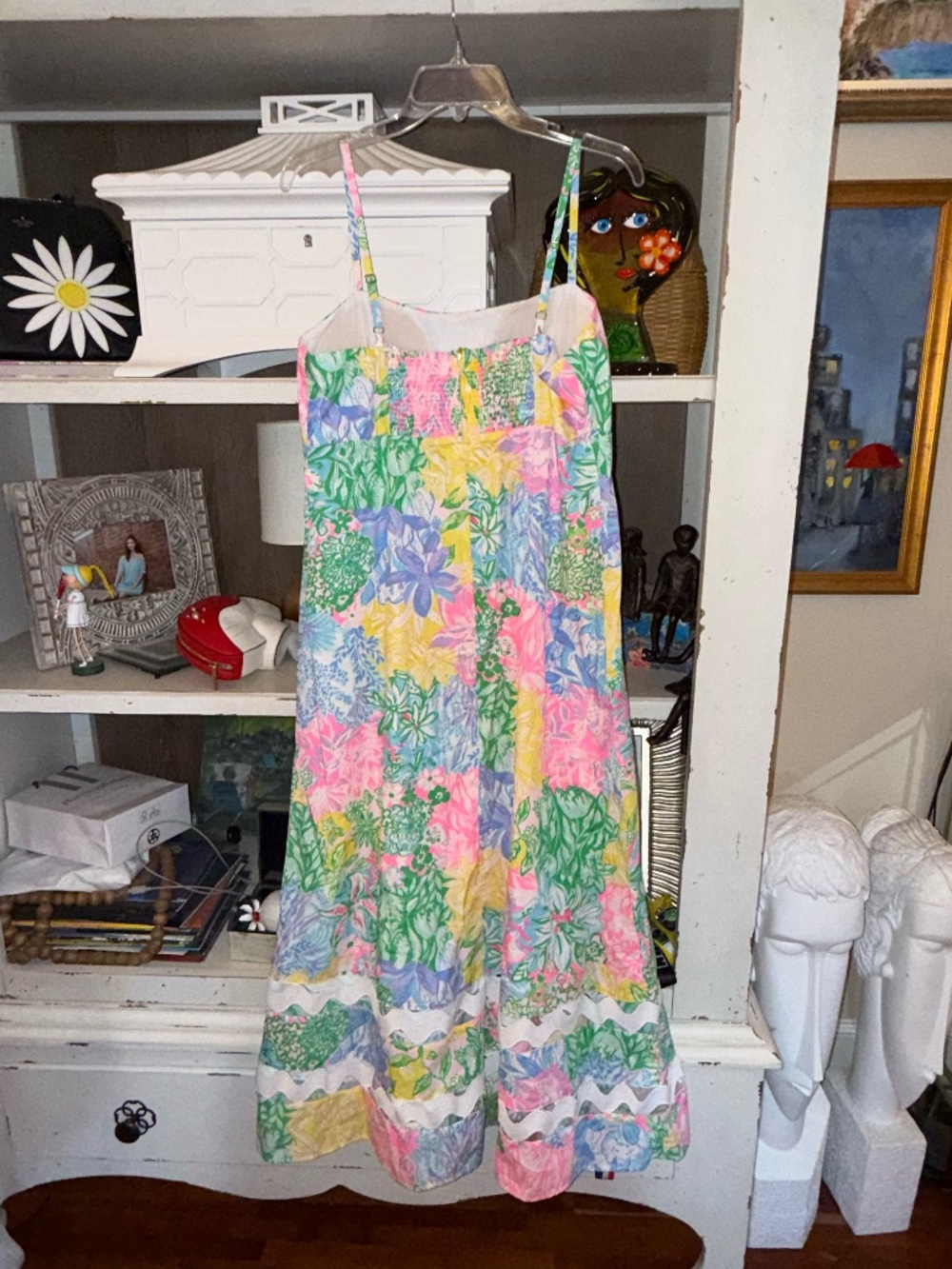 Lilly Pulitzer sz 12 Haliey midi dress multi bright delight patch nwt - Picture 7 of 7